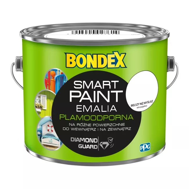 Emalia Akrylowa Bondex Smart Paint Bielszy Niz Myslisz 2 5 L Uniwersalne Castorama