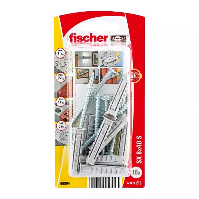 Kolki Rozporowe Z Wkretami Fischer Sx 8 X 40 Mm 10 Szt Kolki Castorama