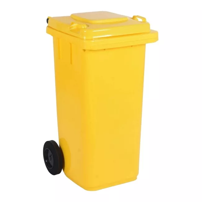Pojemnik Do Segregacji Odpadow 120 L Zolty Pojemniki Na Odpady Castorama