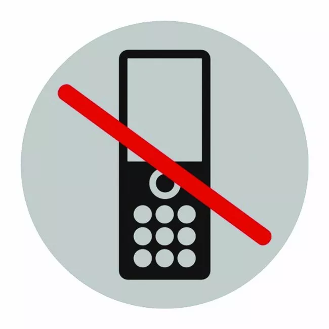 Tabliczka Samoprzylepna Zakaz Uzywania Telefonow Cyfry I Litery Castorama
