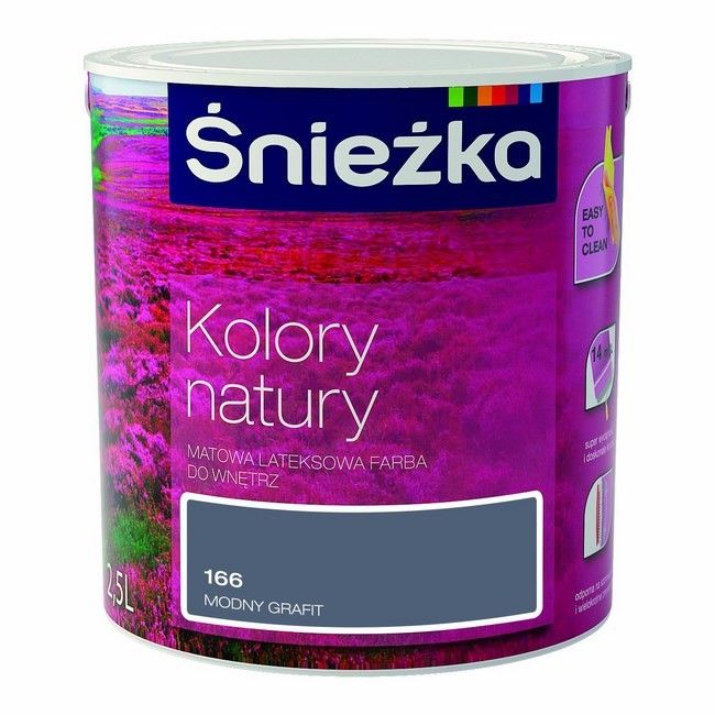 Farba śnieżka Kolory Natury Modny Grafit 25 L Farby Kolorowe