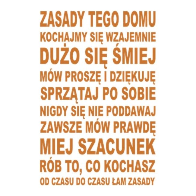 Naklejka Zasady 55 X 86 Cm Jasna Brązowa Naklejki Okleiny I