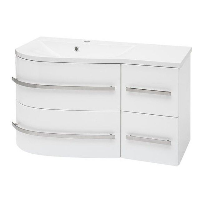 Szafka Pod Umywalkę Cookelewis Grey 90 Cm Lewa Biała Pod Umywalkę