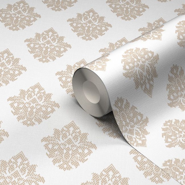 Tapeta Winylowa Na Flizelinie Goodhome Cloezia Bezowa Tapety Dekoracyjne Castorama