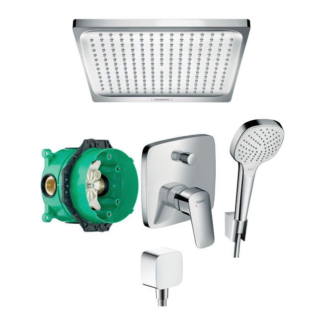 Zestaw Prysznicowy Podtynkowy Hansgrohe Mycube Sr 24 Cm 2