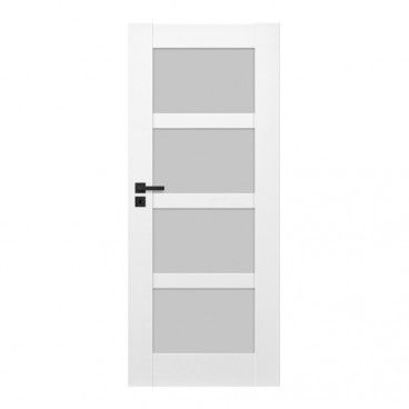 Drzwi bezprzylgowe pokojowe Connemara 80 prawe kredowo-białe 
