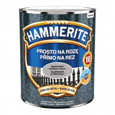 Farba do metalu Hammerite Prosto Na Rdzę młotkowy srebrnoszary 0,7 l