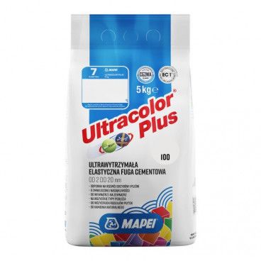 Fuga elastyczna Mapei Ultracolor Plus 100 biała 5 kg