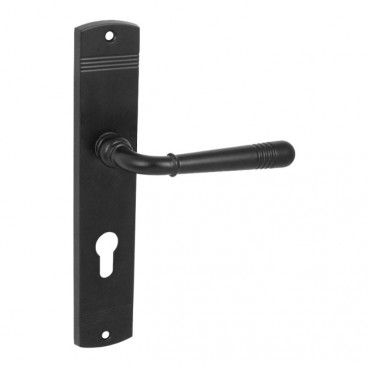 Klamka drzwiowa Loft długi szyld 72 mm na wkładkę czarna