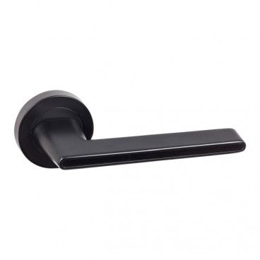 Klamka drzwiowa Onyks-R na rozecie okrągłej czarny/czarny