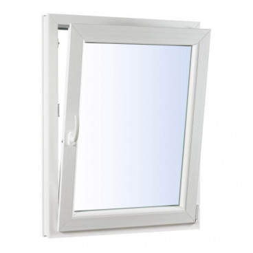 Okno PCV rozwierno-uchylne trzyszybowe 565 x 1435 mm prawe białe