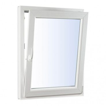 Okno PCV rozwierno-uchylne trzyszybowe 865 x 1435 mm prawe białe