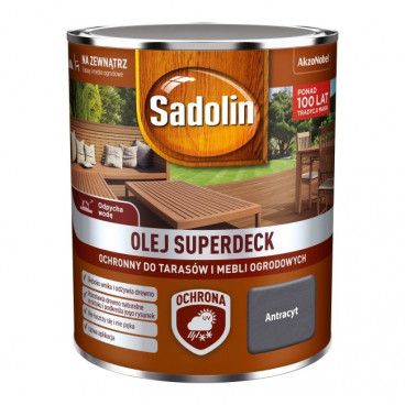 Olej do drewna Sadolin Superdeck antracyt 0,75 l
