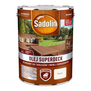 Olej do drewna Sadolin Superdeck bielony 5 l