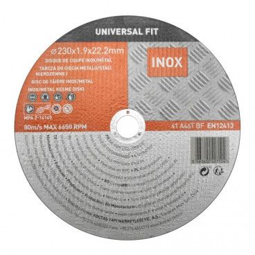 Tarcza do cięcia metalu inox Universal fit 230 x 1,9 mm