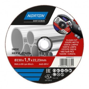 Tarcza korundowa Norton do cięcia inox 41-230 x 1,9 x 22,2 mm