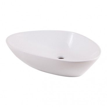 Umywalka nablatowa ceramiczna GoodHome Kotra 58 x 38 cm biała