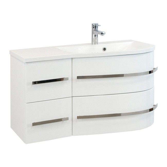 Szafka Pod Umywalkę Cookelewis Grey 90 Cm Lewa Biała Pod Umywalkę