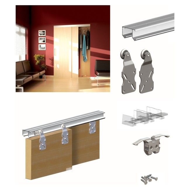 Zestaw Do Drzwi Przesuwnych Szafy Zestaw do drzwi przesuwnych 2-skrzydłowych Valcomp Horus W12P 1200 mm