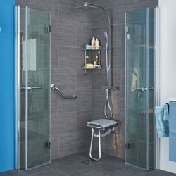 Drzwi prysznicowe składane Cooke&Lewis Beloya 90 cm chrom/transparentne