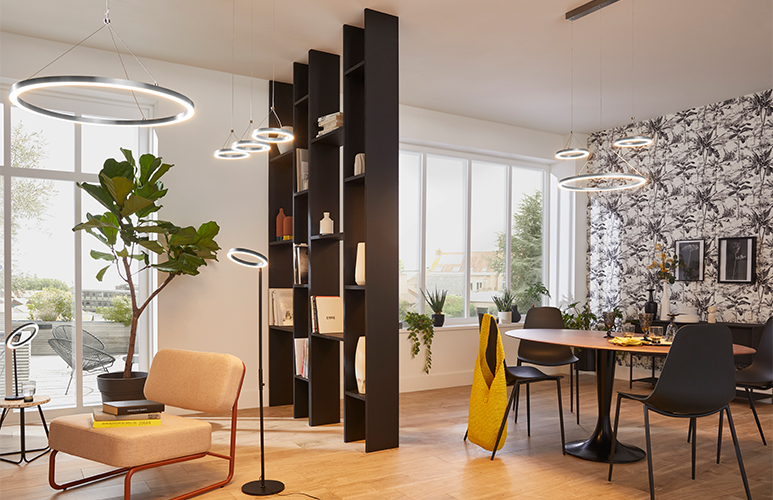 Lampa wisząca LED GoodHome Taphao 1-punktowa chrom