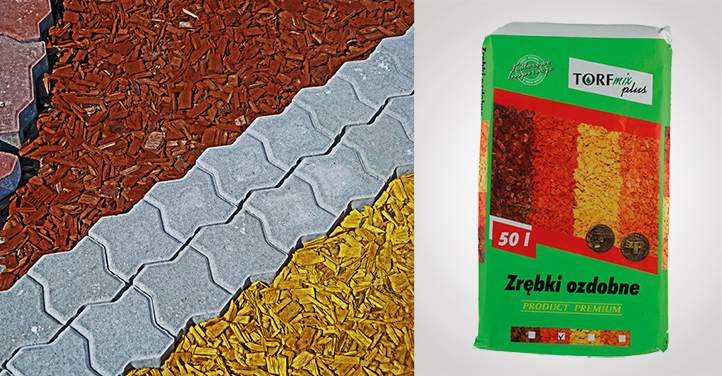 Zrębki dekoracyjne Torf-Mix 50 l żółte