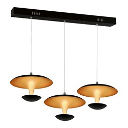 Lampa wisząca LED Costa czarno-złota 36 W